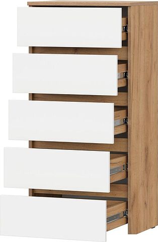 Комод Mio Tesoro Некст 1 5 ящиков (дуб золотой/белый)