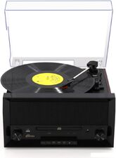 Многофункциональный аудиоцентр Ritmix LP-400B (черный/коричневый)