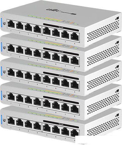 Управляемый коммутатор 2-го уровня Ubiquiti UniFi Switch 8 [US-8-60W-5]