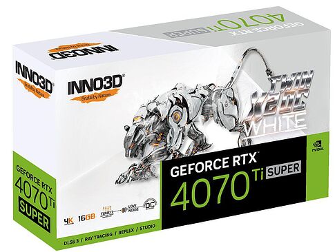 Видеокарта Inno3D GeForce RTX 4070 Ti Super Twin X2 OC White N407TS2-166XX-186156W