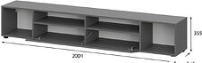 Тумба Mio Tesoro Денвер К для ТВ (графит серый)