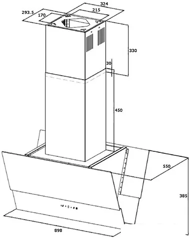 Кухонная вытяжка Korting KHA 99750 GW