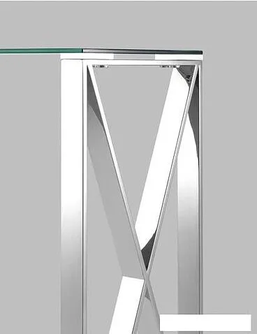 Консольный стол Stool Group Кросс 115x30 (стекло/сталь/серебристый)