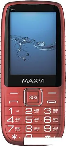 Кнопочный телефон Maxvi B32 (красный)