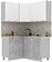 Готовая кухня Интерлиния Мила Лайт 1.2x1.5 (белый платинум/бетон/бискайская сосна)