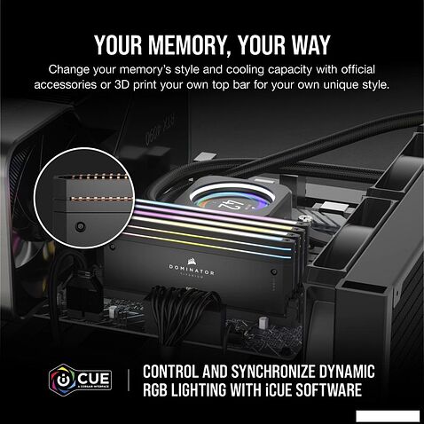 Оперативная память Corsair Dominator Titanium RGB 2x48ГБ DDR5 6600 МГц CMP96GX5M2B6600C32