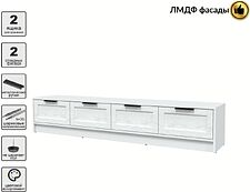 Тумба Интерлиния ТВ Концепт Тренд КТ-ТВ4-35 (белый платинум/дуб полярный)