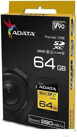 Карта памяти ADATA Premier ONE ASDX64GUII3CL10-C SDXC 64GB