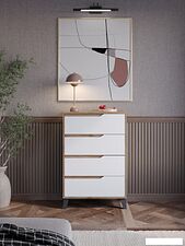 Комод ЭлиГард Eyva 4S (дуб вотан/белый)