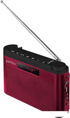 Радиоприемник Perfeo Тайга (бордовый)
