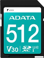 Карта памяти ADATA Premier Pro SDXC 512GB ASDX512GUI3V30S-R Карта памяти ADATA Premier Pro SDXC 512GB ASDX512GUI3V30S-R