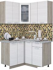 Готовая кухня Интерлиния Мила 12x13 (вудлайн кремовый)