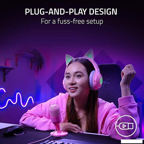 Проводной микрофон Razer Seiren V3 Mini Quartz Pink