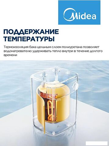 Накопительный электрический водонагреватель под мойку Midea MWH05-15SMU
