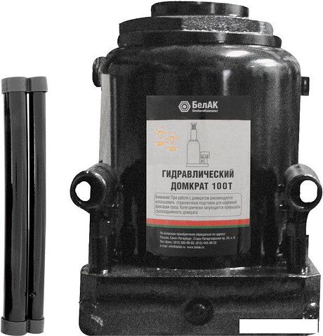 Бутылочный домкрат БелАК БАК.00052 100т