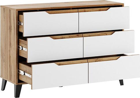 Комод ЭлиГард Eyva 6S (дуб вотан/белый)