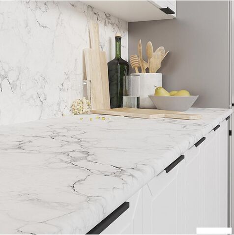 Готовая кухня Mio Tesoro Корнелия Ода-плюс 2.4 (белый/мрамор итальянский)