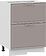 Шкаф напольный Трия Белладжио 1Н8Я2 с двумя ящиками (белый/софт капучино)