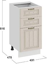 Шкаф напольный Трия Лина 1Н4Я3 (белый/кремовый) Шкаф напольный Трия Лина 1Н4Я3 (белый/кремовый)