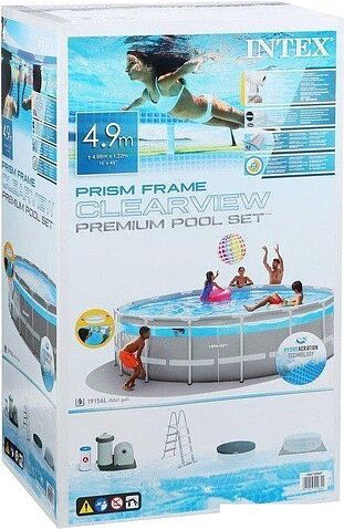 Каркасный бассейн Intex Prism Frame Clearview 26722 (427х107)