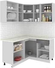 Угловая кухня Кортекс-мебель Корнелия Экстра 1.5x1.4м (белый/береза/марсель) Угловая кухня Кортекс-мебель Корнелия Экстра 1.5x1.4м (белый/береза/марсель)