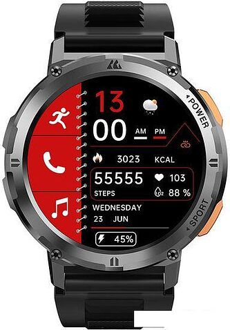 Умные часы Kospet Tank T2 (серебристый, с силиконовым ремешком)