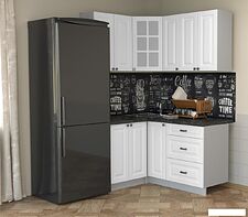 Готовая кухня Интерлиния Мила Деко 1.2x1.5 (белый/кастилло темный)