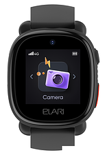 Детские умные часы Elari KidPhone 4G Lite (черный)