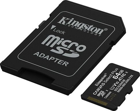 Карта памяти Kingston Canvas Select Plus microSDXC 64GB SDCS3/64GB (с адаптером)