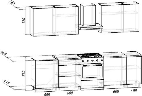 Готовая кухня Интермебель Микс Топ-7 2.2м (белый премиум/дуб крафт золотой/мрамор лацио белый)