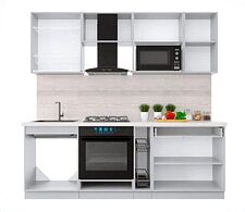 Готовая кухня Интерлиния Мила Крафт 2.2 (дуб снежный)