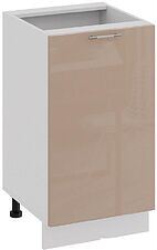 Шкаф напольный Трия Весна 1Н45 (белый/кофе с молоком)