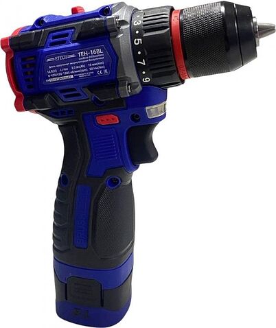 Дрель-шуруповерт ETECH TEH-16BL (с 2-мя АКБ, кейс)
