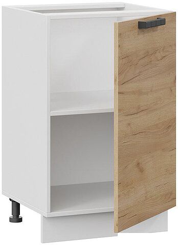 Шкаф напольный Трия Детройт 1Н5 (белый/дуб крафт золотой)