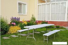 Стол Calviano Складной, прямоугольный 244x75.5 см (белый)