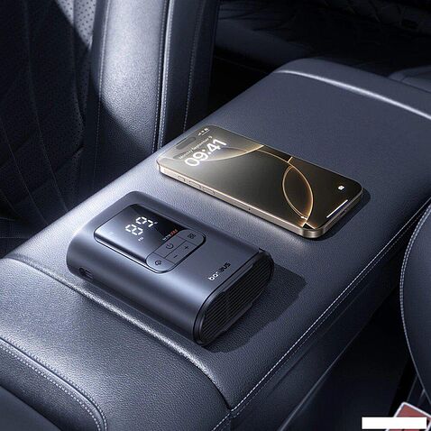 Автомобильный компрессор Baseus GoTrip VA1 Super Mini Wired Inflator 22-Cylinder Cosmic Black C0119701