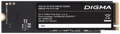 SSD Digma Mega P5 512GB DGSM3512GP53T