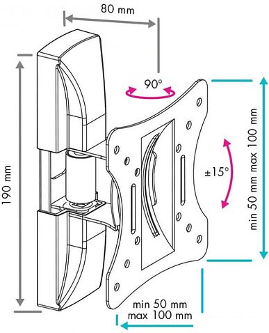 Кронштейн VLK TRENTO-1 (черный)