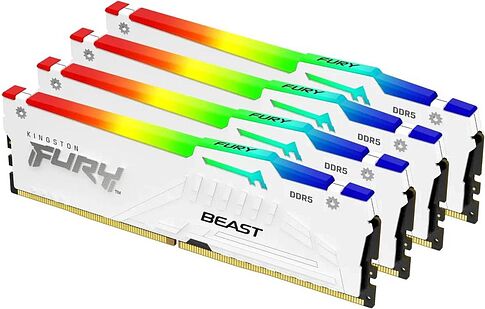 Оперативная память Kingston FURY Beast RGB 4x32ГБ DDR5 5600 МГц KF556C40BWAK4-128