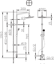 Душевая система Bravat Fit D283CP-2