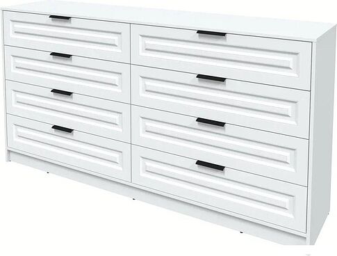 Комод Интерлиния Концепт КТ-К197 Деко (белый платинум/белый)