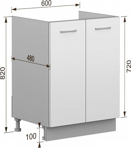 Шкаф напольный Кортекс-мебель Корнелия Лира НШ60м (ателье светлый)