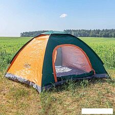Треккинговая палатка ISMA LY-1624 (оранжевый/зеленый)
