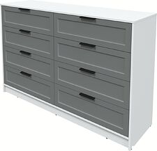 Комод Интерлиния Концепт Тренд КТ-К157 (белый платинум/серый)