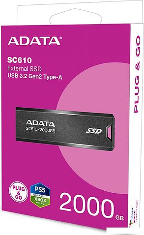 Внешний накопитель ADATA SC610 2TB SC610-2000G-CBK/RD