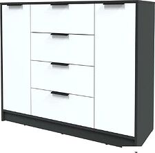 Тумба Интерлиния Концепт КТ-Т120 (белый платинум/антрацит)