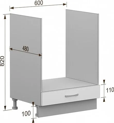 Шкаф напольный Кортекс-мебель Корнелия Лира НШ60д (ателье светлый)