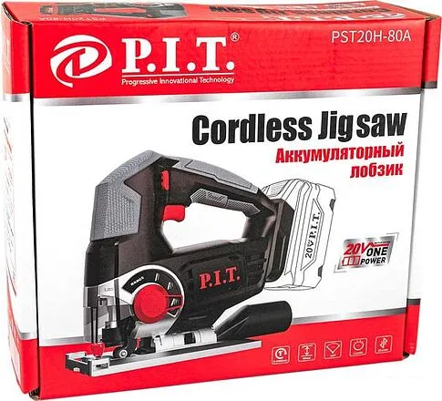Электролобзик P.I.T. PST20H-80A/1 (с 1-м АКБ, кейс)