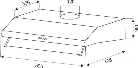 Кухонная вытяжка Exiteq EX-1056 (белый)