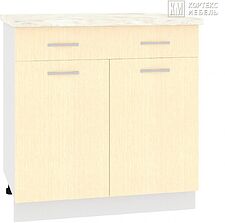 Шкаф напольный Кортекс-мебель Корнелия Лира НШ80р1ш (венге светлый/мадрид)